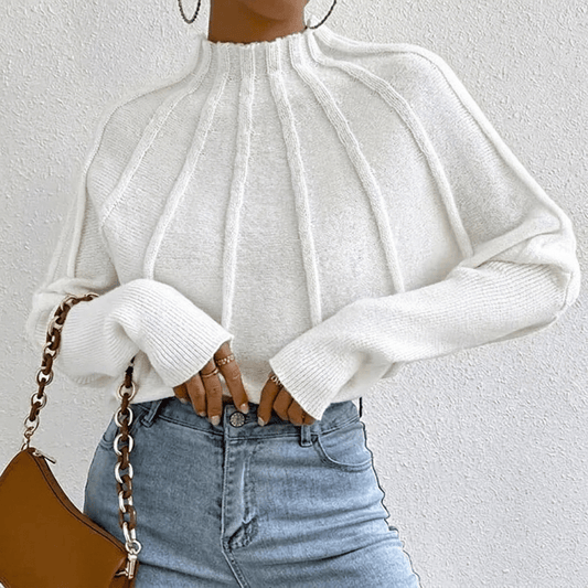 Women's Stand Collar Knit Jumper