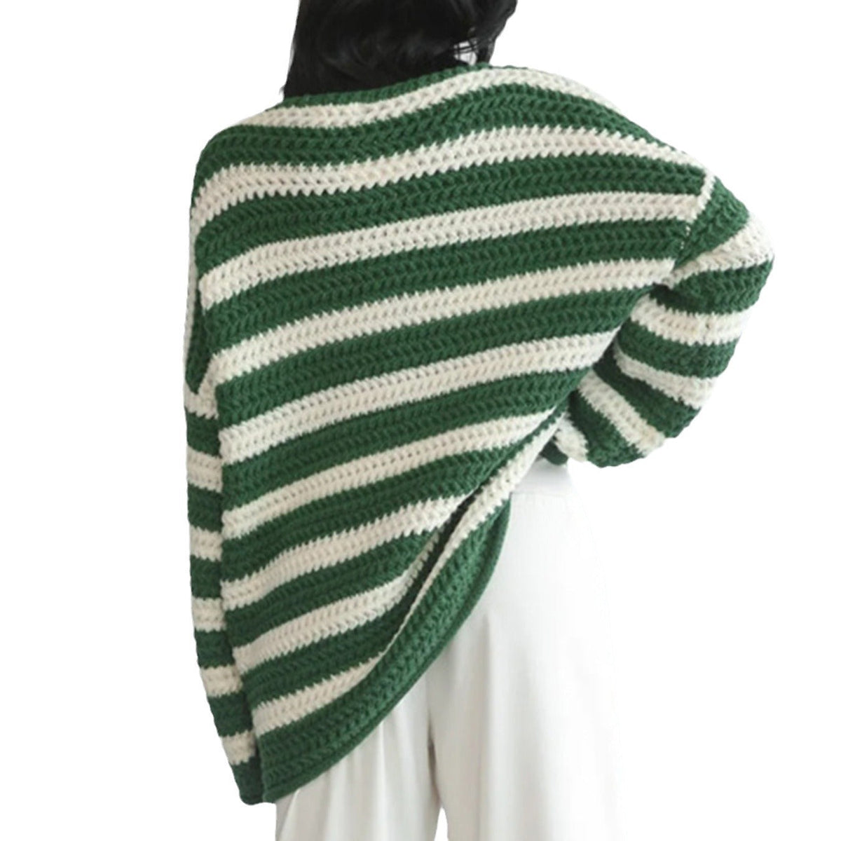 Women's Oversized Striped Casual Jumper