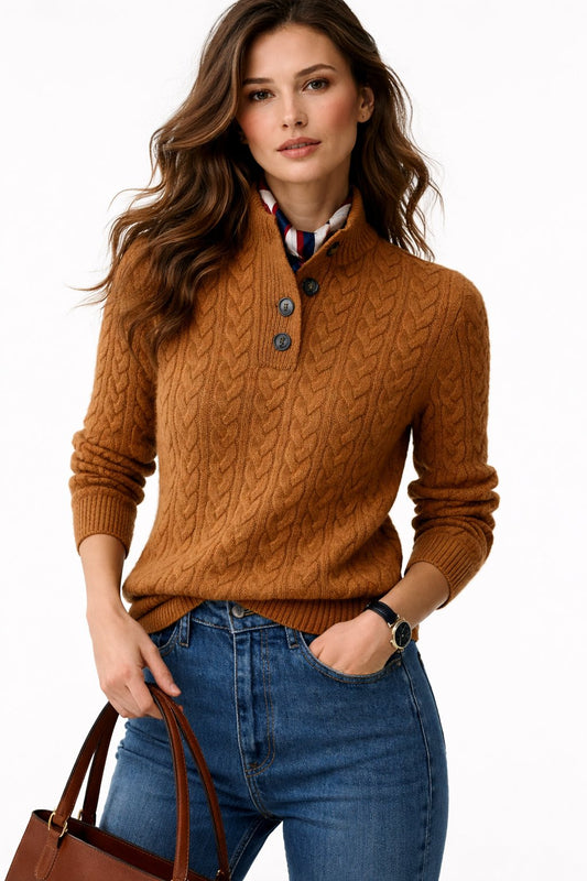 Women's Long Sleeve Cable Jumper