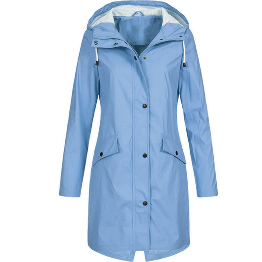 Women's Long Hooded Rain Jacket