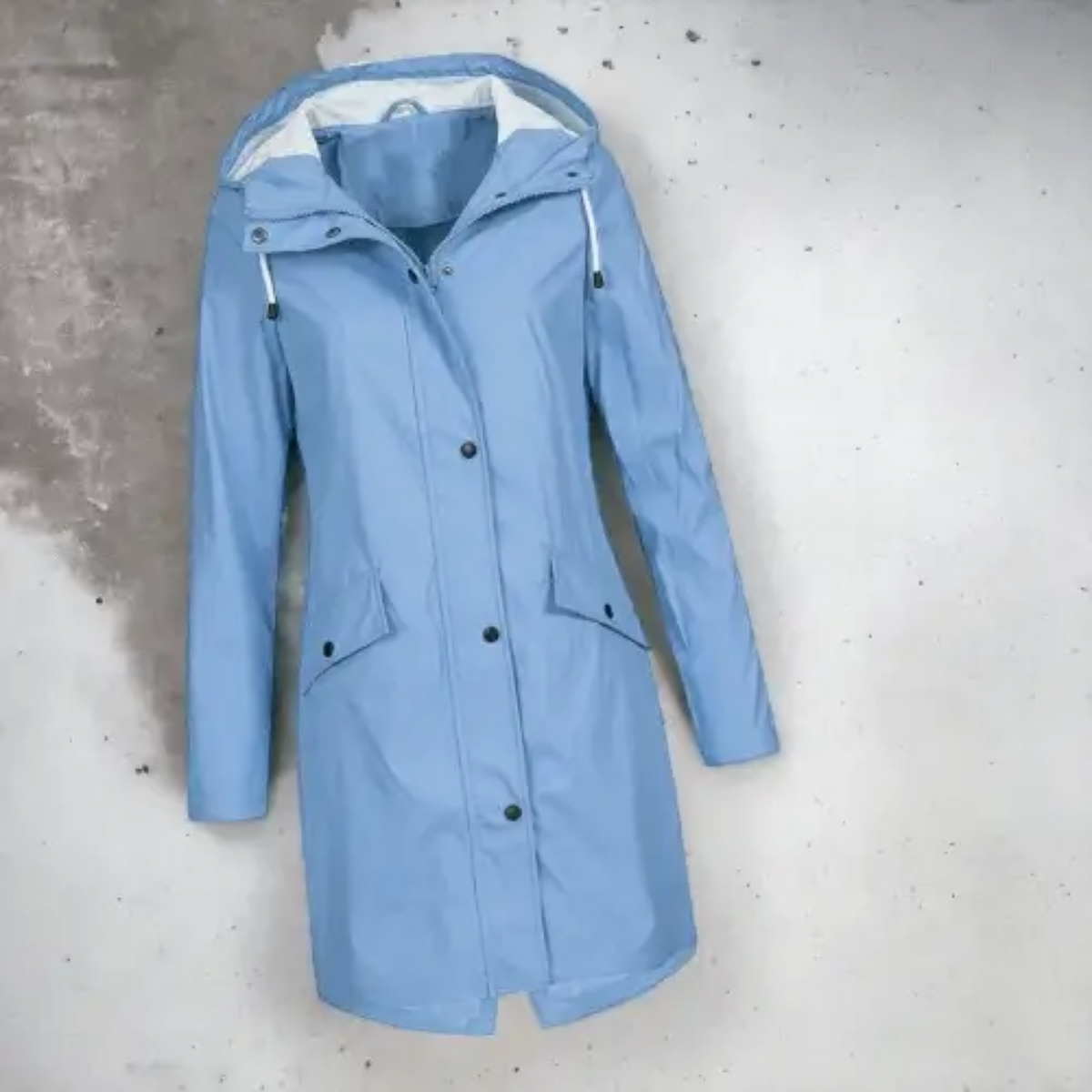 Women's Long Hooded Rain Jacket