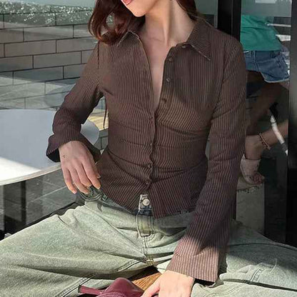 Button Down Blouse Shirt