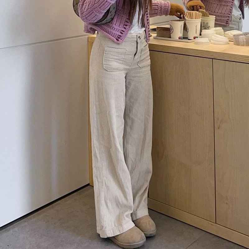 Women's Corduroy Wide Leg Trousers