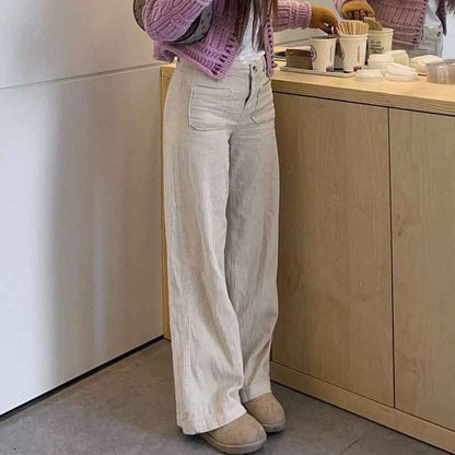 Women's Corduroy Wide Leg Trousers