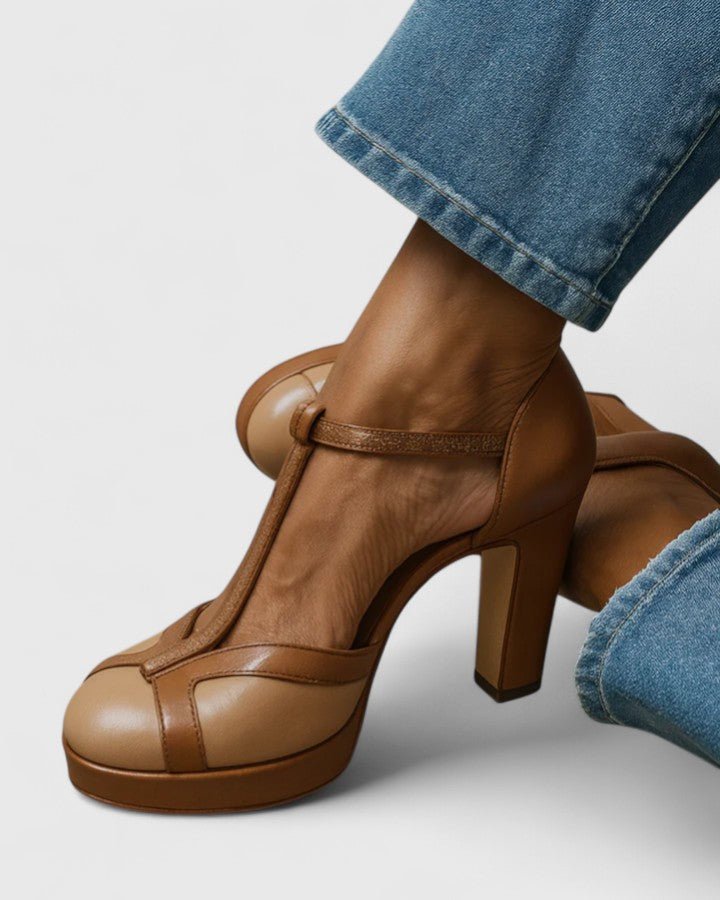 Women's Round Toe Block Heels