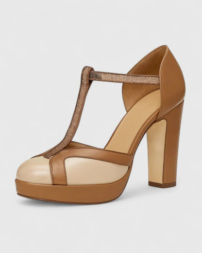 Women's Round Toe Block Heels