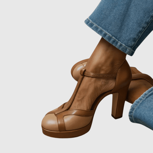 Women's Round Toe Block Heels