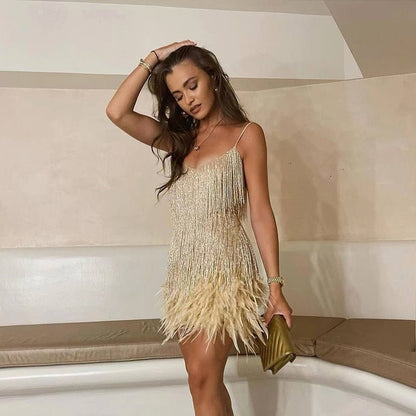 Women's Sequin Cocktail Mini Dress