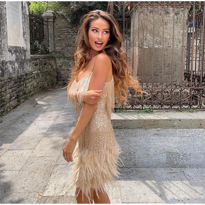 Women's Sequin Cocktail Mini Dress