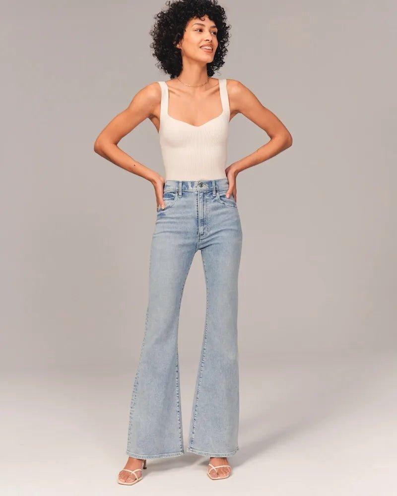 Women's High-Waist Flared Jeans