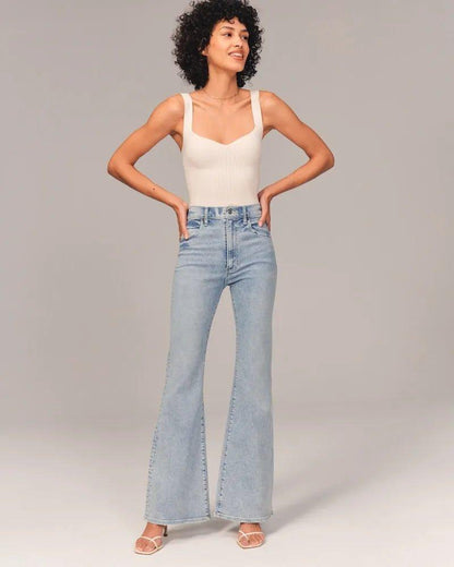Women's High-Waist Flared Jeans