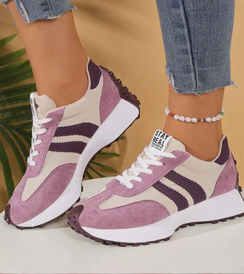 Women's Striped Detail Casual Trainers