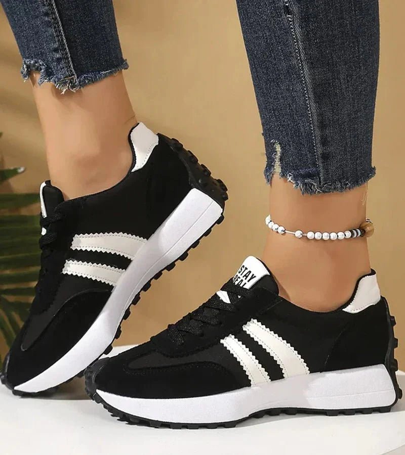 Women's Striped Detail Casual Trainers