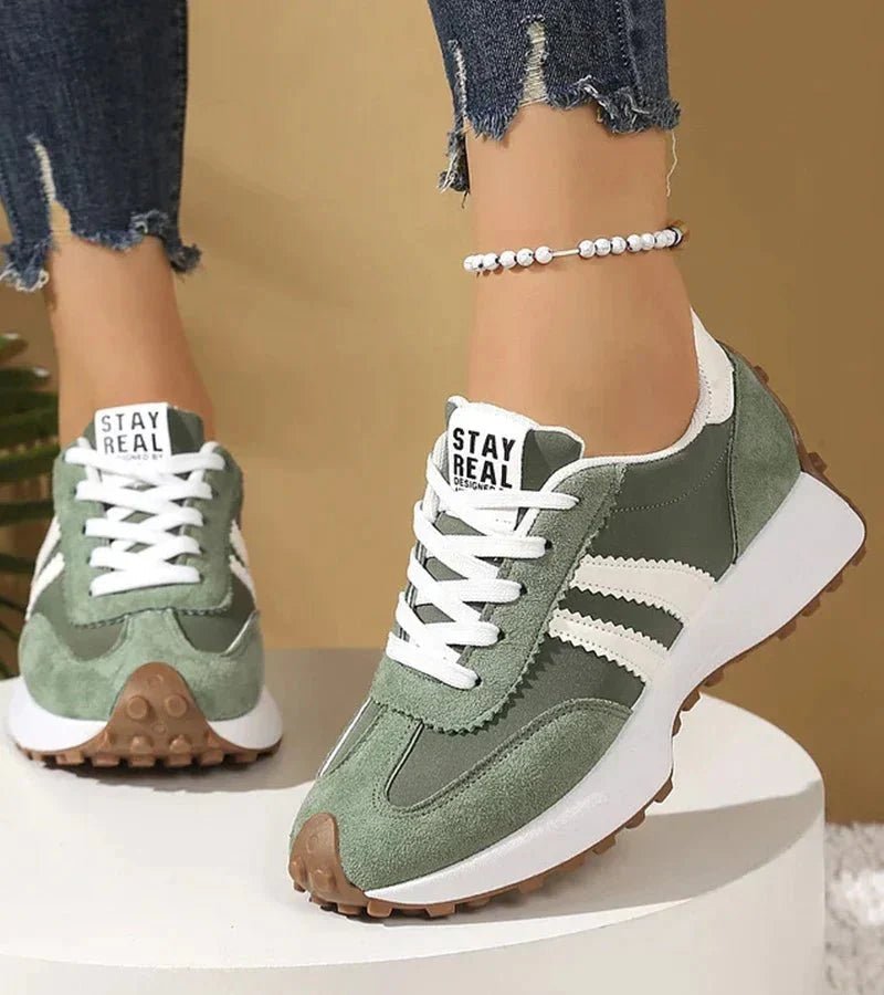 Women's Striped Detail Casual Trainers