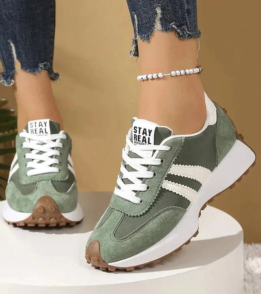 Women's Striped Detail Casual Trainers