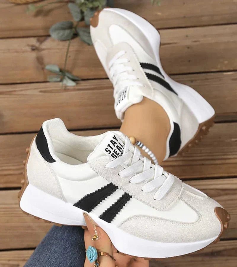 Women's Striped Detail Casual Trainers