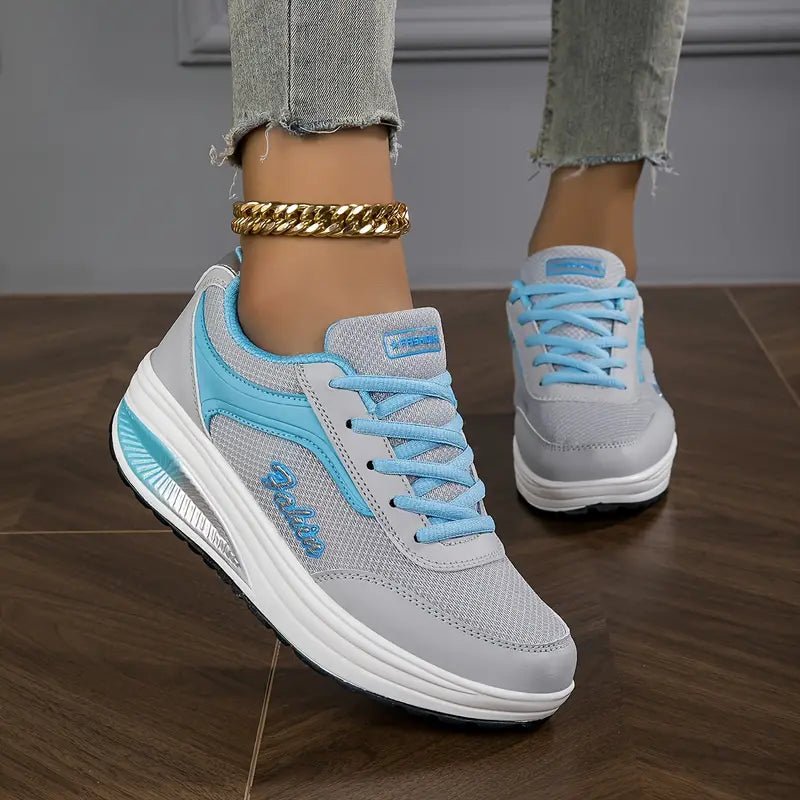 Women's Comfortable Platform Lace Trainers