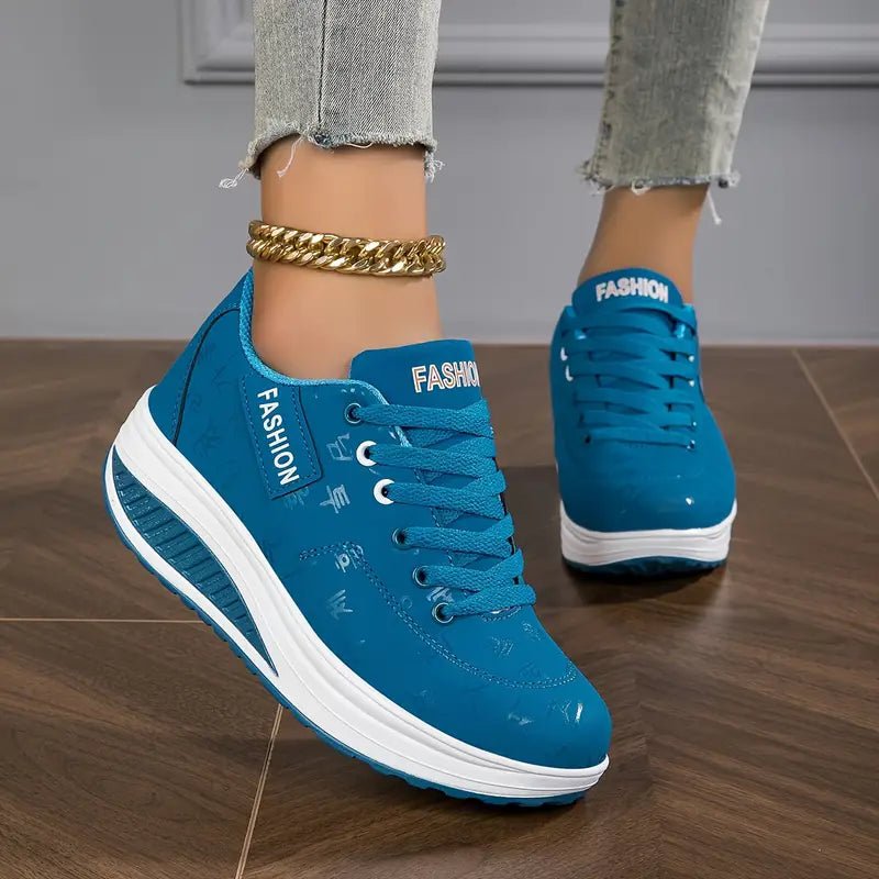 Women's Comfortable Platform Lace Trainers