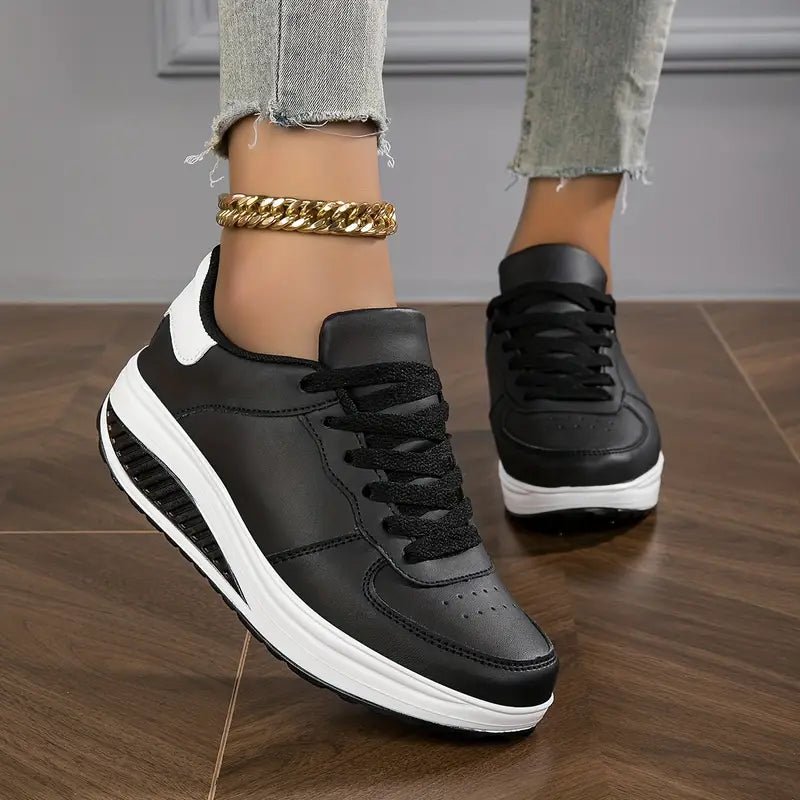 Women's Comfortable Platform Lace Trainers