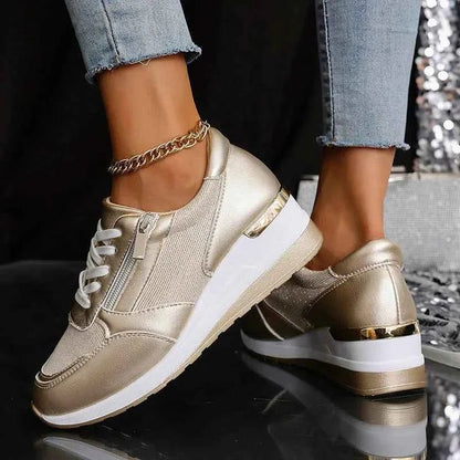 Women's Platform Lace Up Trainers