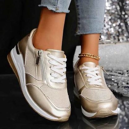 Women's Platform Lace Up Trainers