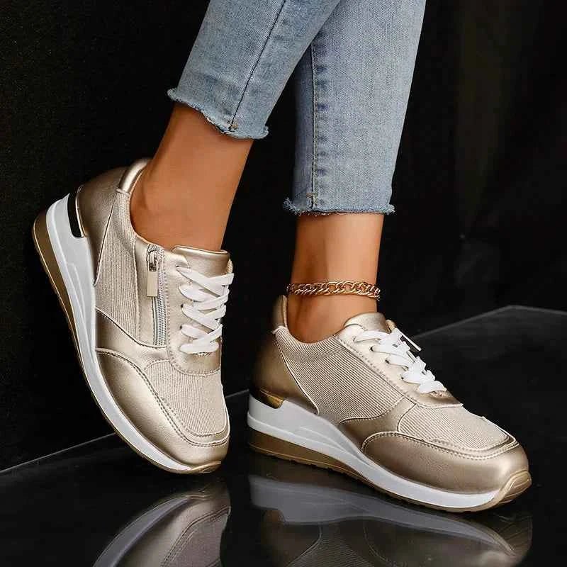 Women's Platform Lace Up Trainers