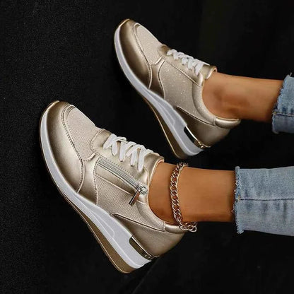 Women's Platform Lace Up Trainers