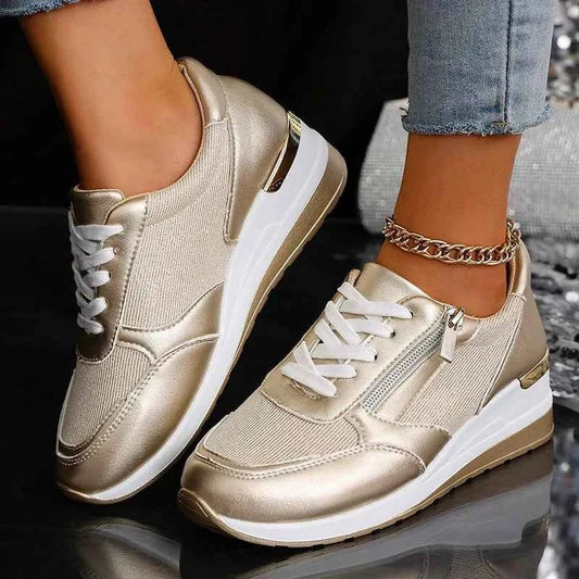 Women's Platform Lace Up Trainers