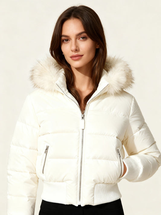Women's Hooded Quilted Winter Jacket