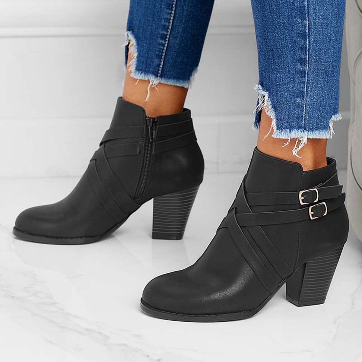 Women's Grip Sole Ankle Boots