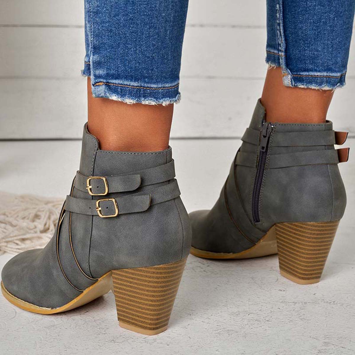 Women's Grip Sole Ankle Boots
