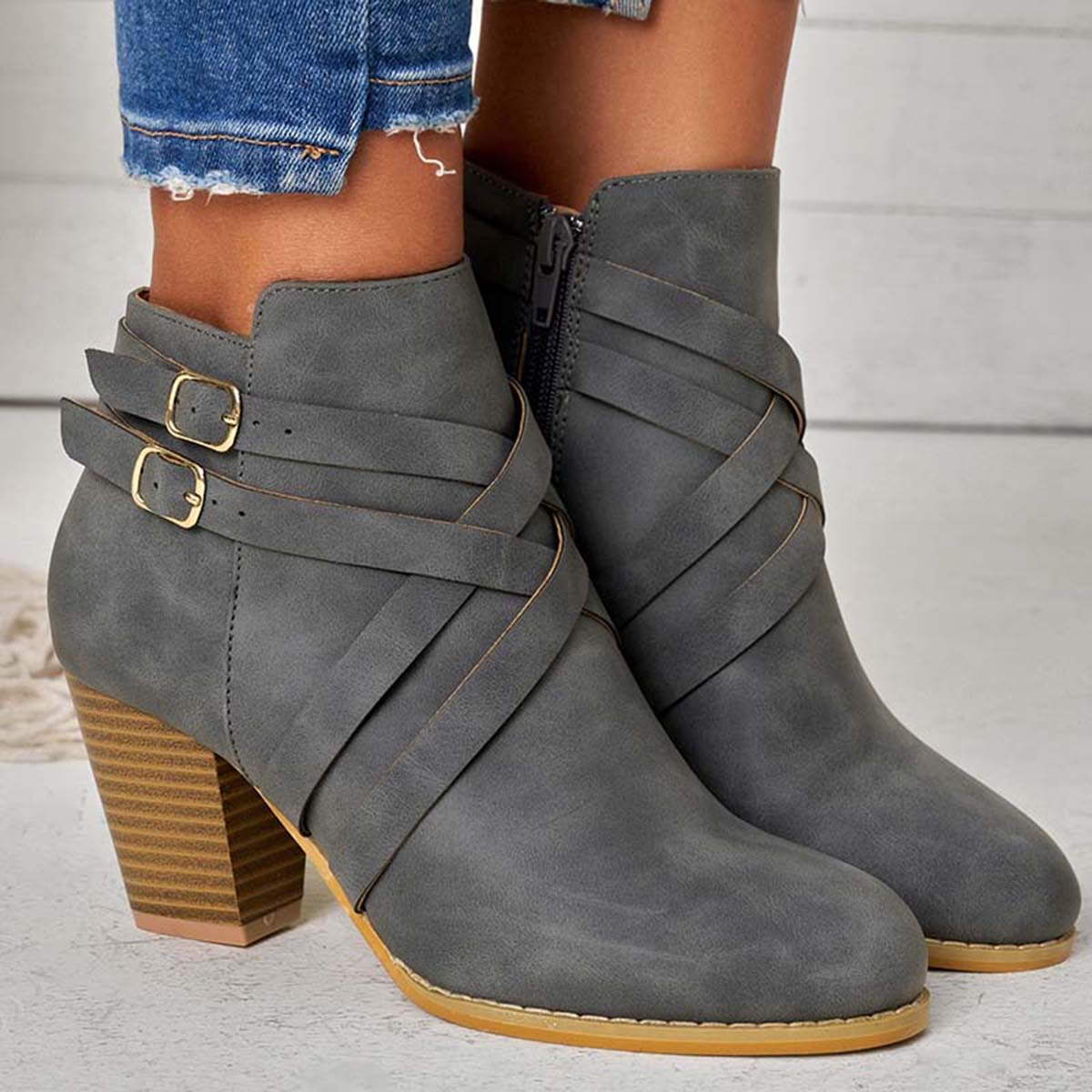 Women's Grip Sole Ankle Boots