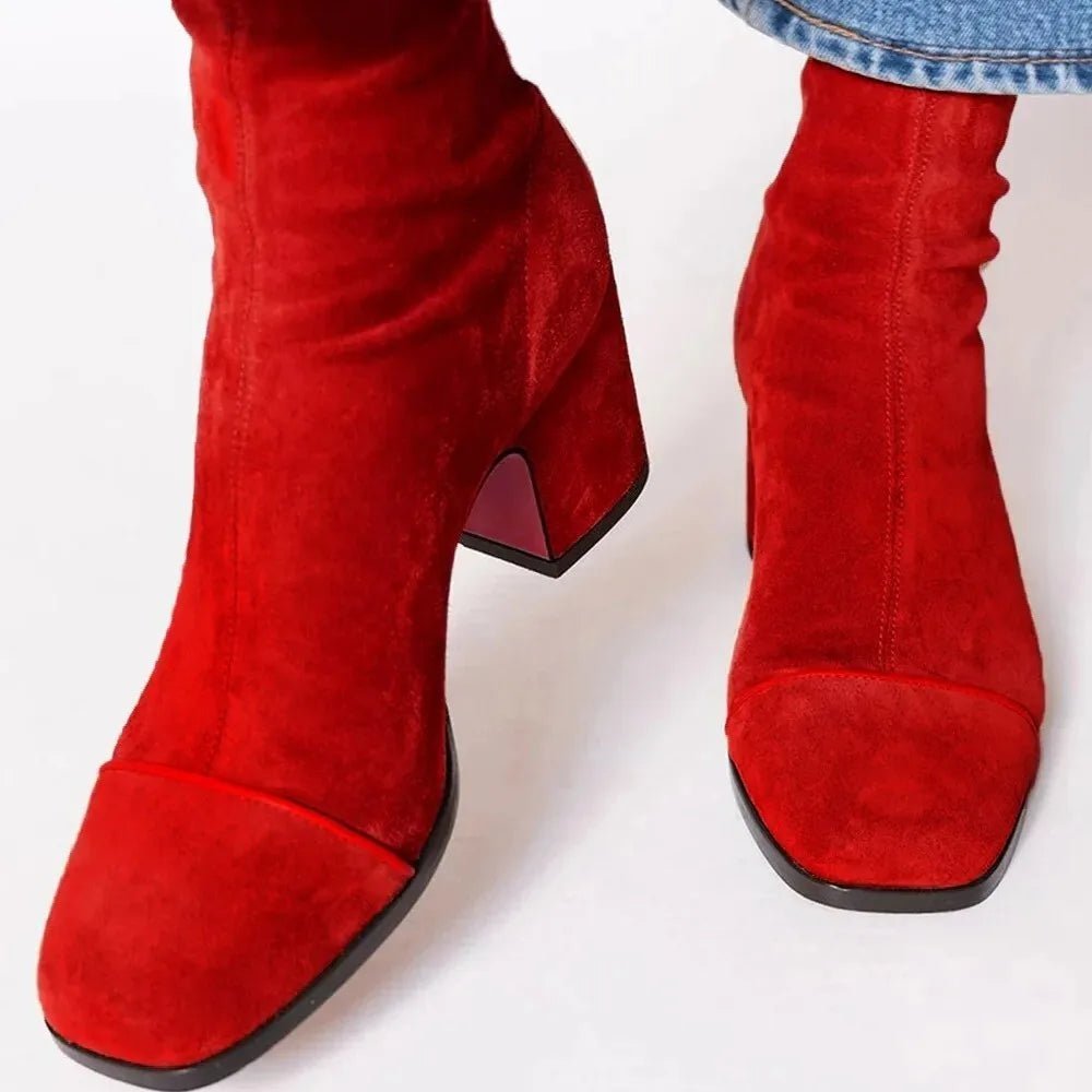 Women's Square Toe Ankle Boots