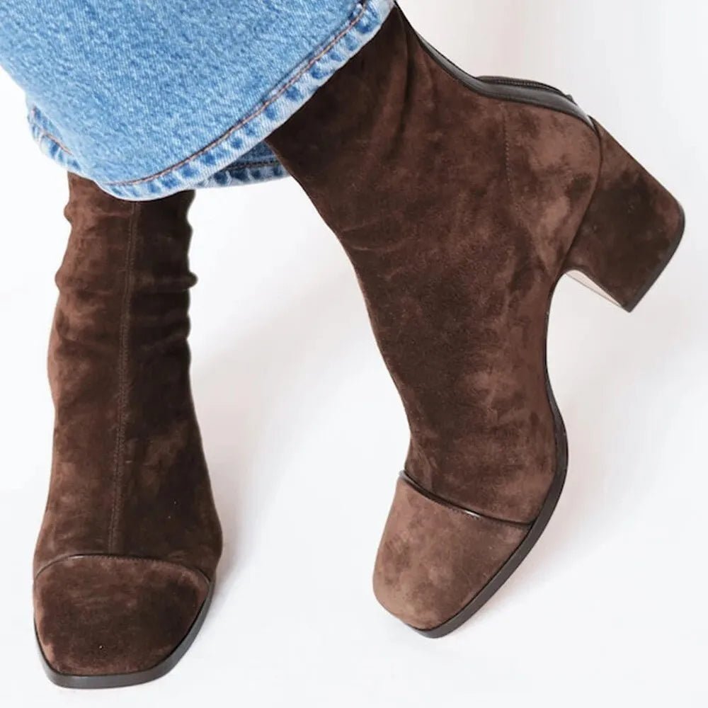 Women's Square Toe Ankle Boots