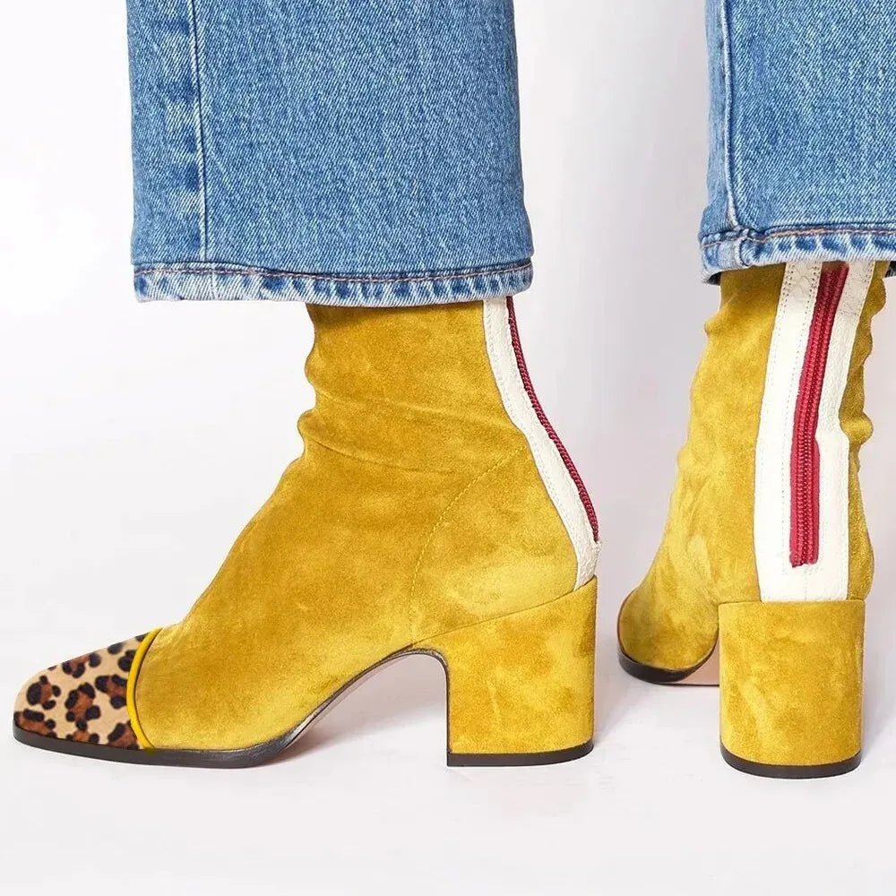 Women's Square Toe Ankle Boots