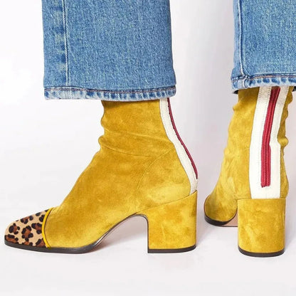 Women's Square Toe Ankle Boots