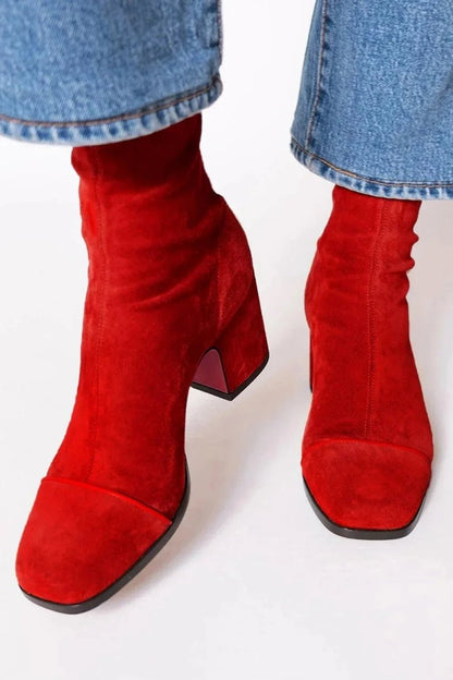Women's Square Toe Ankle Boots