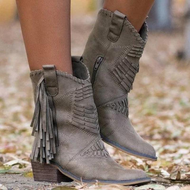 Women's Tassel Detail Ankle Boots