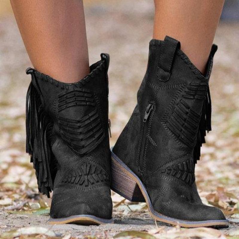 Women's Tassel Detail Ankle Boots