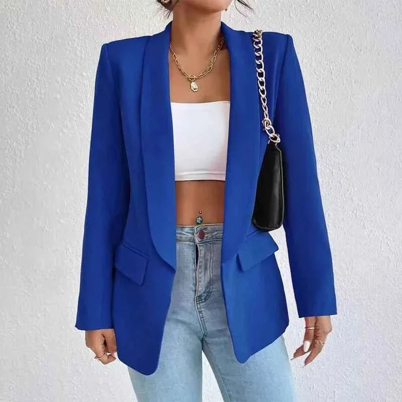 Women's Minimalist Fitted Tailored Blazer