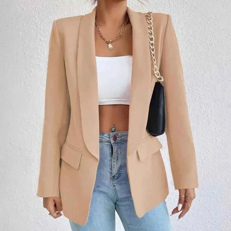Women's Minimalist Fitted Tailored Blazer