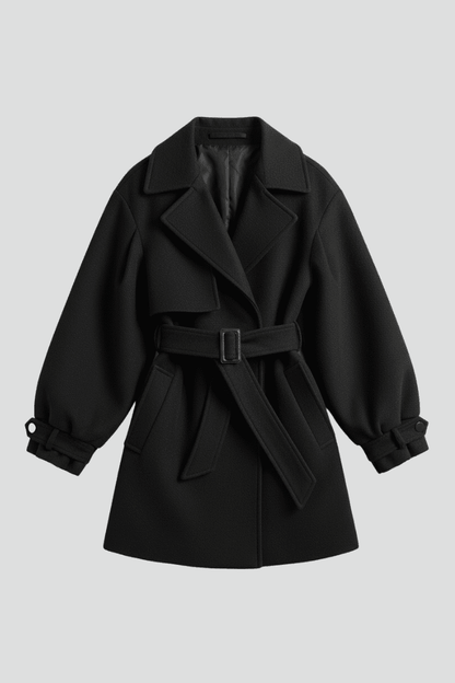 Women's Belted Long Trench Coat