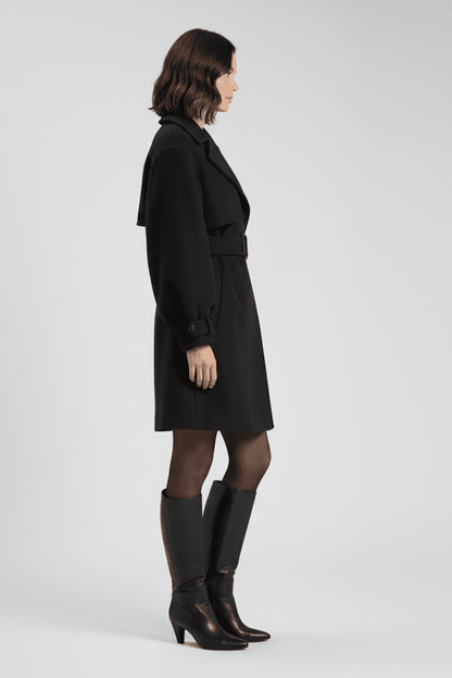 Women's Belted Long Trench Coat