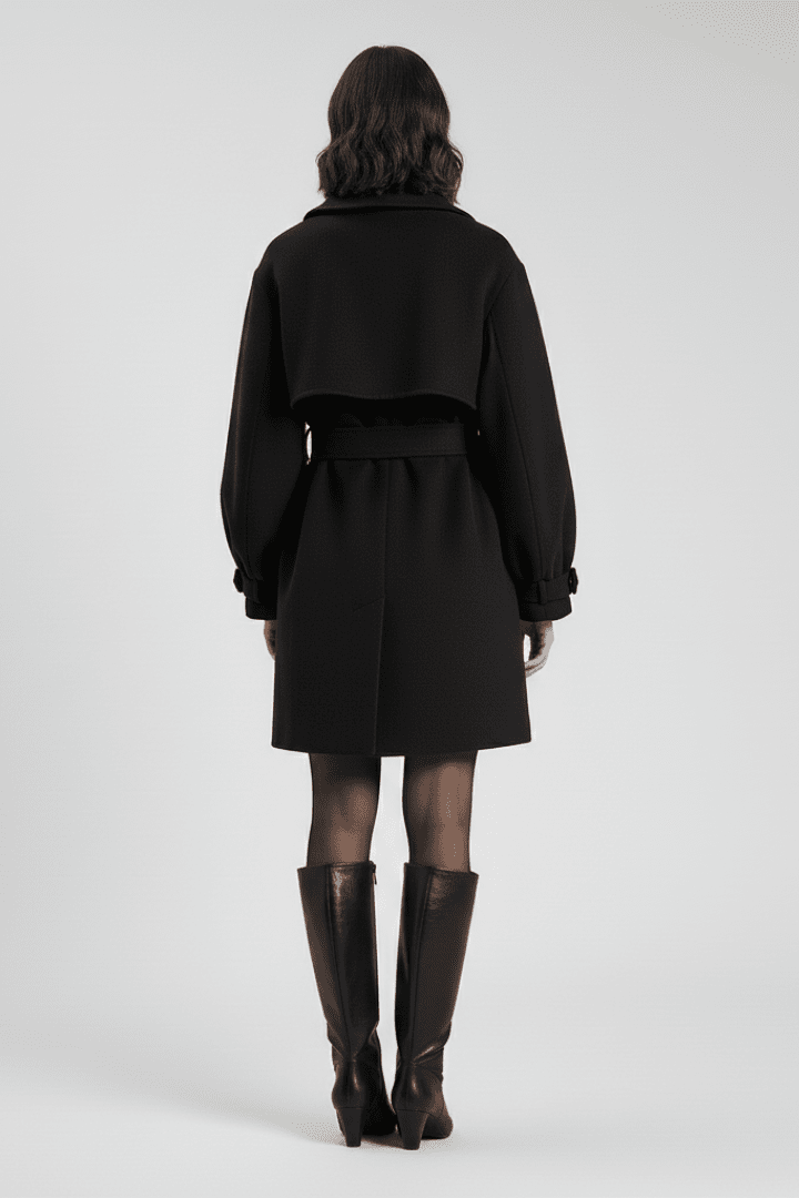 Women's Belted Long Trench Coat