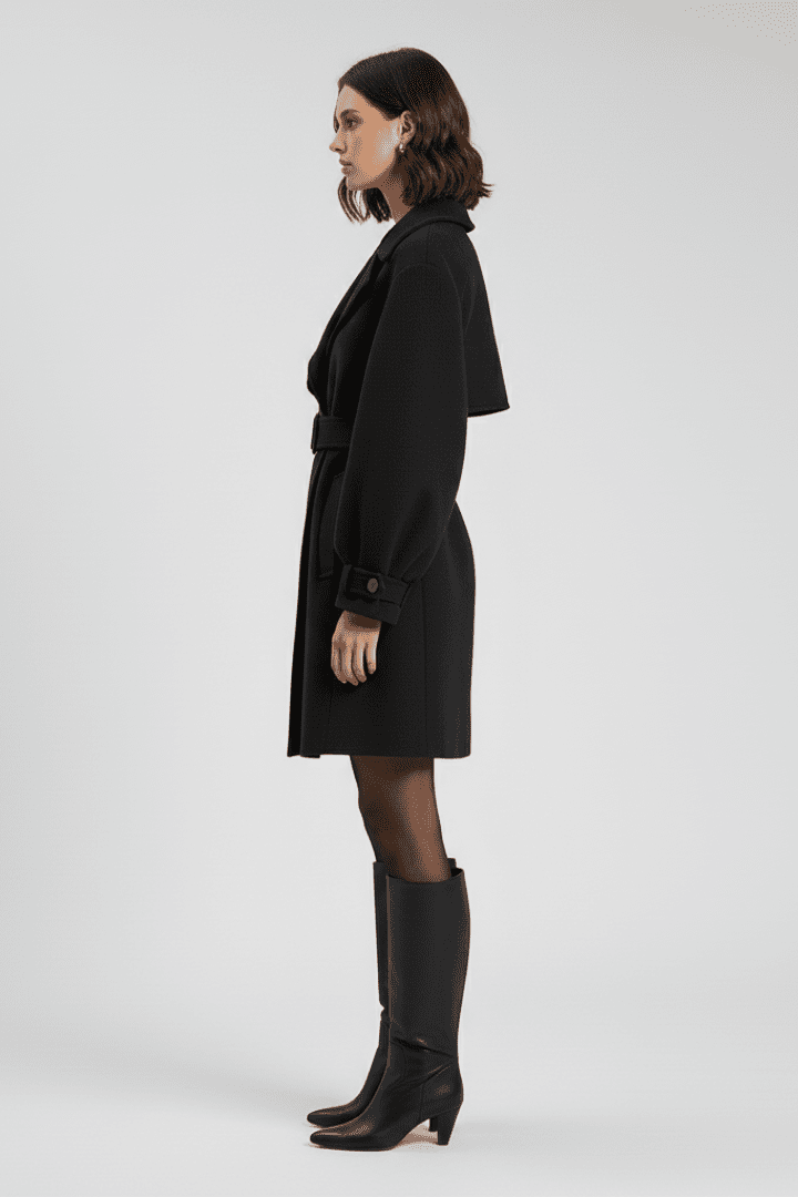Women's Belted Long Trench Coat