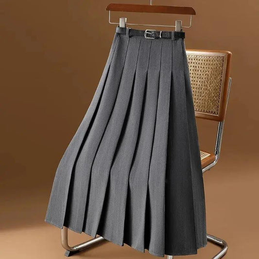Women's Elegant Pleated Midi Skirt