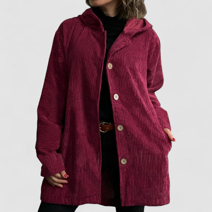 Women's Drawstring Hooded Soft Jacket