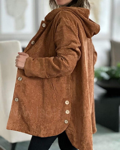 Women's Drawstring Hooded Soft Jacket