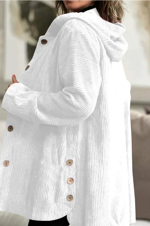 Women's Drawstring Hooded Soft Jacket