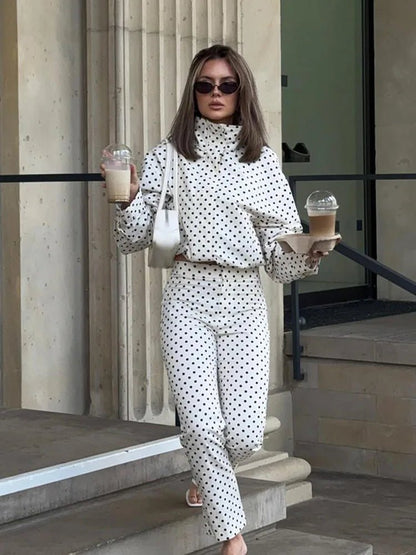 Women's Polka Dot Casual Jacket